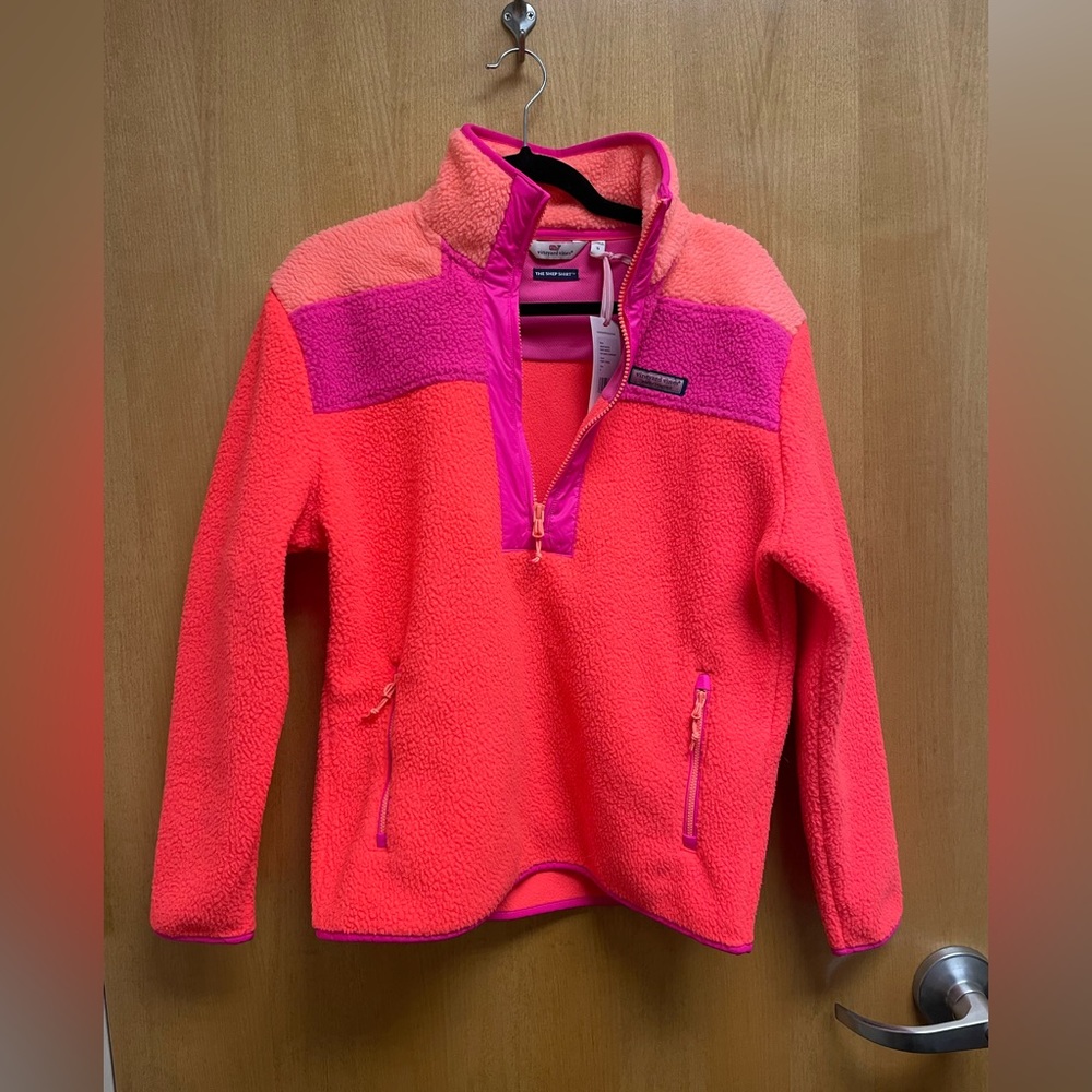 FINAL PRICE NWT Vineyard Vines Pop Sherpa Supershep Shirt Neon